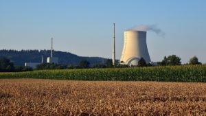 Kernkraft Kernkraftwert Feld Landwirtschaft Rauch Smog