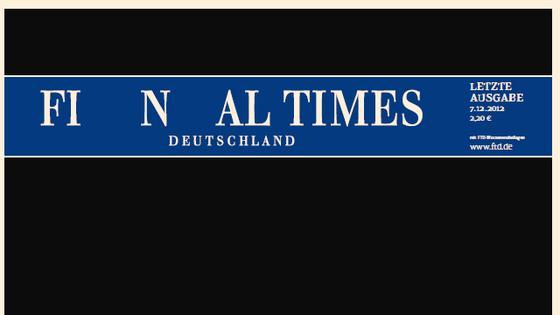 Die letzte Ausgabe der Financial Times Deutschland