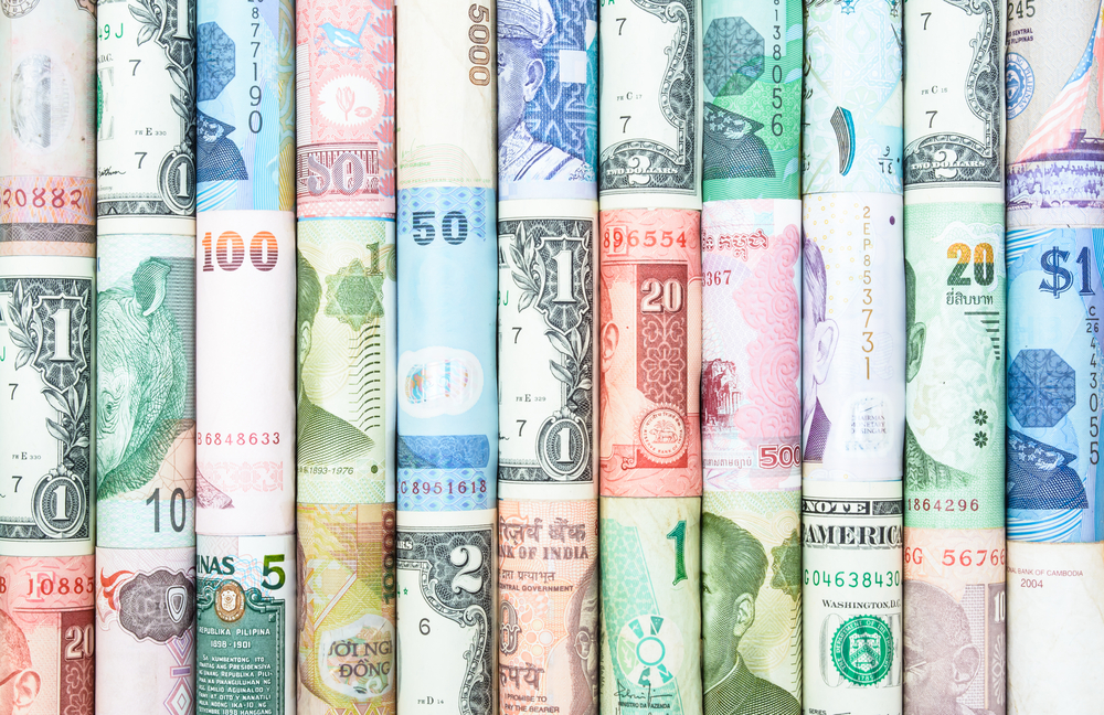 Geld Währungs Fremdwährungen