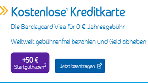 Barclaycard-Kreditkarte-Praemie-Startguthaben