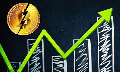 Bitcoin-Münze mit Chart-Pfeil und Balken - Bitcoin Kaufen Prognose Crash (Foto: Freepik, creativaimages)