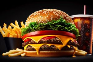 Burger, Pommes und Getränk - McDonald’s Ausblick Erfolgsstory (Foto: Freepik, vecstock) - McDonald’s Ausblick: App-Konzept CosMc’s China - die Erfolgsstory kann weitergehen