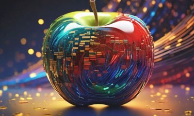 Digital verfremdeter Apfel - Apple Zahlen iPhone KI Vision (Foto: Freeepik, sabirsjg)