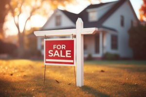 Ein Sale-Schild vor einem Einfamilienhaus (Foto: Freepik, lazy_bear) - Immobilien-Markt 2024: Preise drastisch gesunken – Prognose der Pfandbriefbanken 
