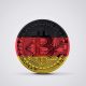 Deutschland-Flagge auf einem Bitcoin Kryptowährung