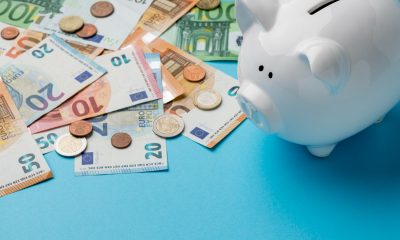 Euroscheine und Münzen neben einem Sparschwein (Foto: freepik, freepik)