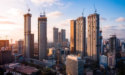 Wolkenkratzer in Mumbai im Bau