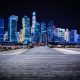 Skyline von Schanghai bei Nacht