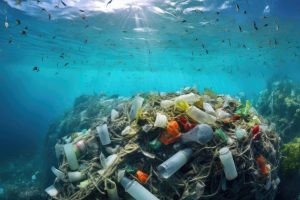 Plastikmüll im Meer - innovativer Kunststoff (Foto: Freepik, kcherezoff) - Wunder-Kunststoff: verformbar selbst heilend im Wasser löslich