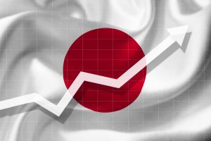 Japanische Flagge mit Chart (Foto: freepik, paopano) - Aktien Japan: Buffett investiert - Chancen in Fernost?